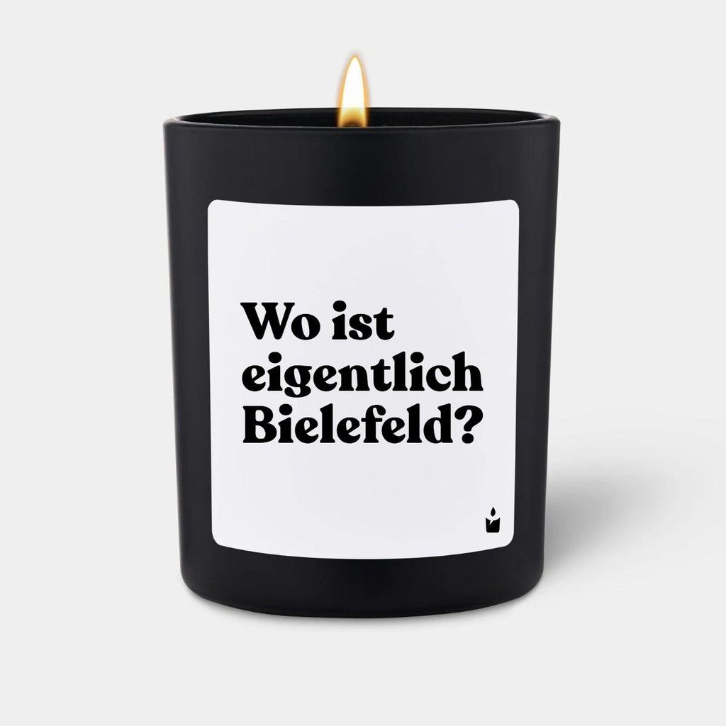 ChattyCandles Duftkerze Schwarz Flowery Wo ist eigentlich Bielefeld?