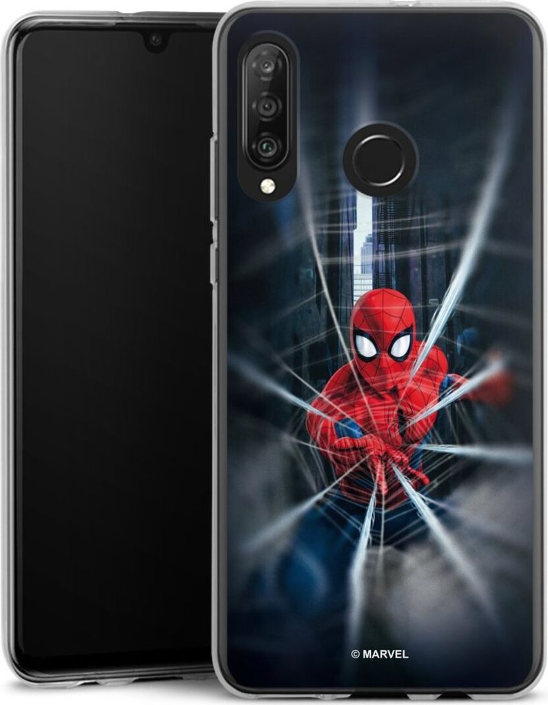 DeinDesign Handyhülle für Huawei P30 Lite Silikon Hülle Case Smartphone Schutzhülle Kinofilm Marvel Spider-Man