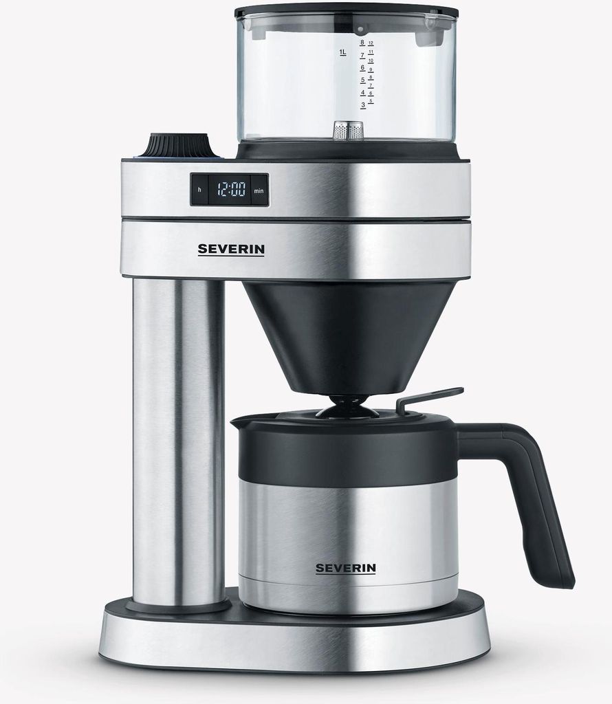 Severin Filterkaffeemaschine „Caprice“ KA 5763 gebürstetmattschwarzsilber Filterkaffeemaschine Kaffeemaschine Filterkaffee Kaffeezubereiter