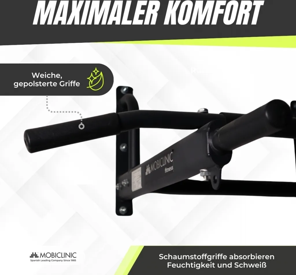 Barre de Traction de Musculation pour Fixation Murale Support 150 kg