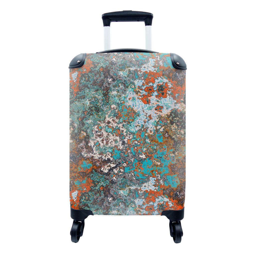 MuchoWow Koffer Handgepäck Trolley Rollkoffer Kleine Reisekoffer mit 4 Rollen - Abstrakt - Malerei - Muster - Cabin Size < 55x40x23 cm & 55x40x2...