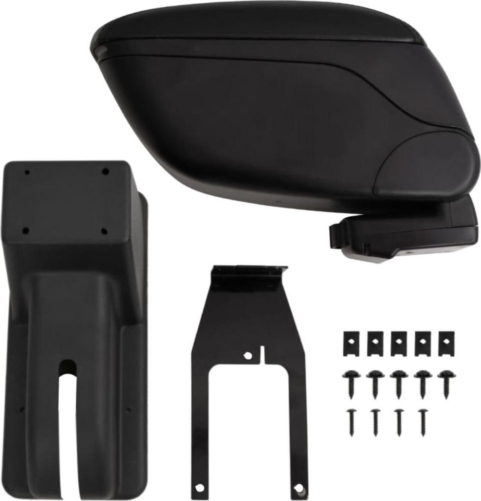 vidaXL vidaXL - Bracciolo - 12x29x(32-46) - cm - ABS - nero Immagine del prodotto 