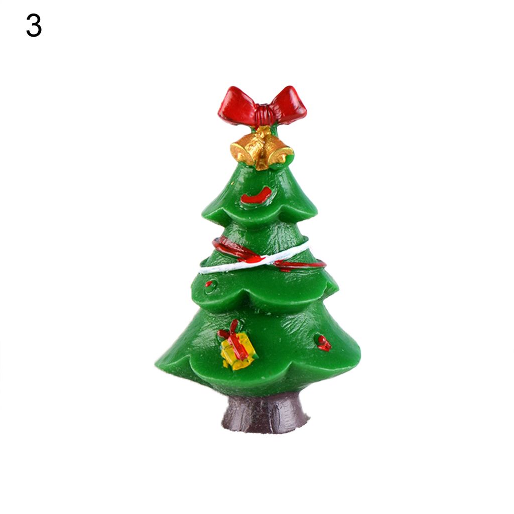Leichtes Miniatur -Ornament Schönes Harz kleiner Weihnachtsbaum -Ornamente für Zuhause-3