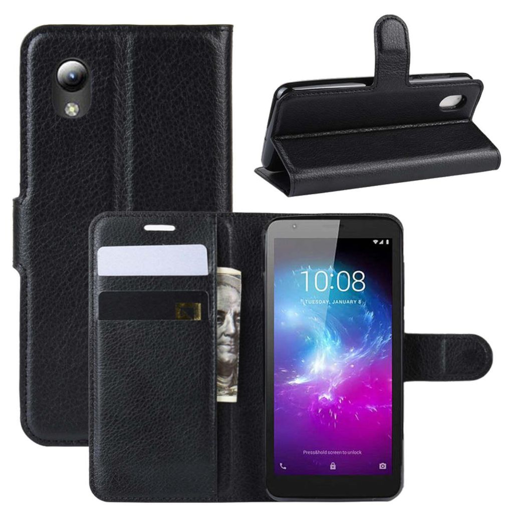 Für ZTE Blade A31 Lite Handy Tasche Schwarz Etui Produktbild 