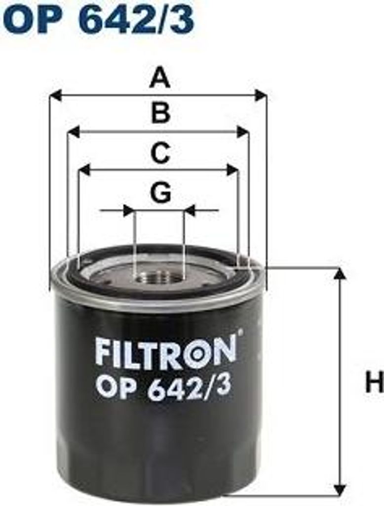 FILTRON OP 642/3 Ölfilter OE 1520800Q0M kompatibel mit Scenic, Megane, Latitude, Laguna, Pathfinder, NP300