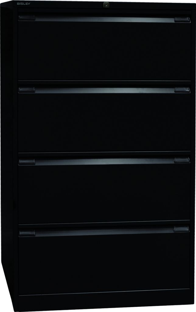 Bisley Hängeregistratur Schrank - 4 Schübe - Farbe: Schwarz