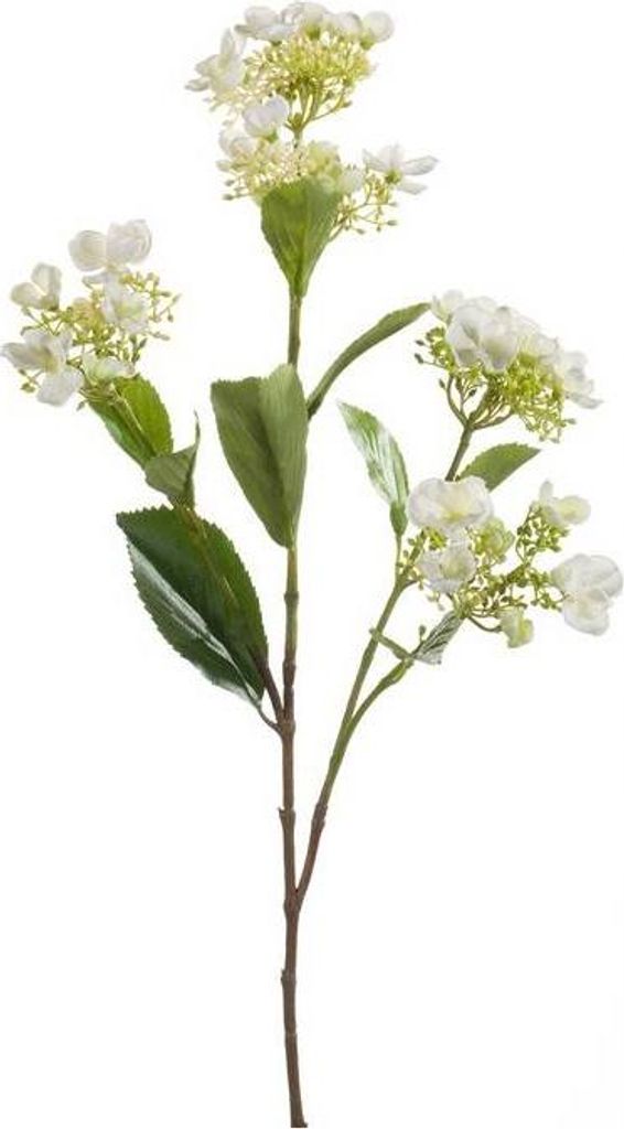 artplants.de Künstliche Blume Hortensie ALAZNE, Creme, 75cm - Deko Hortensie