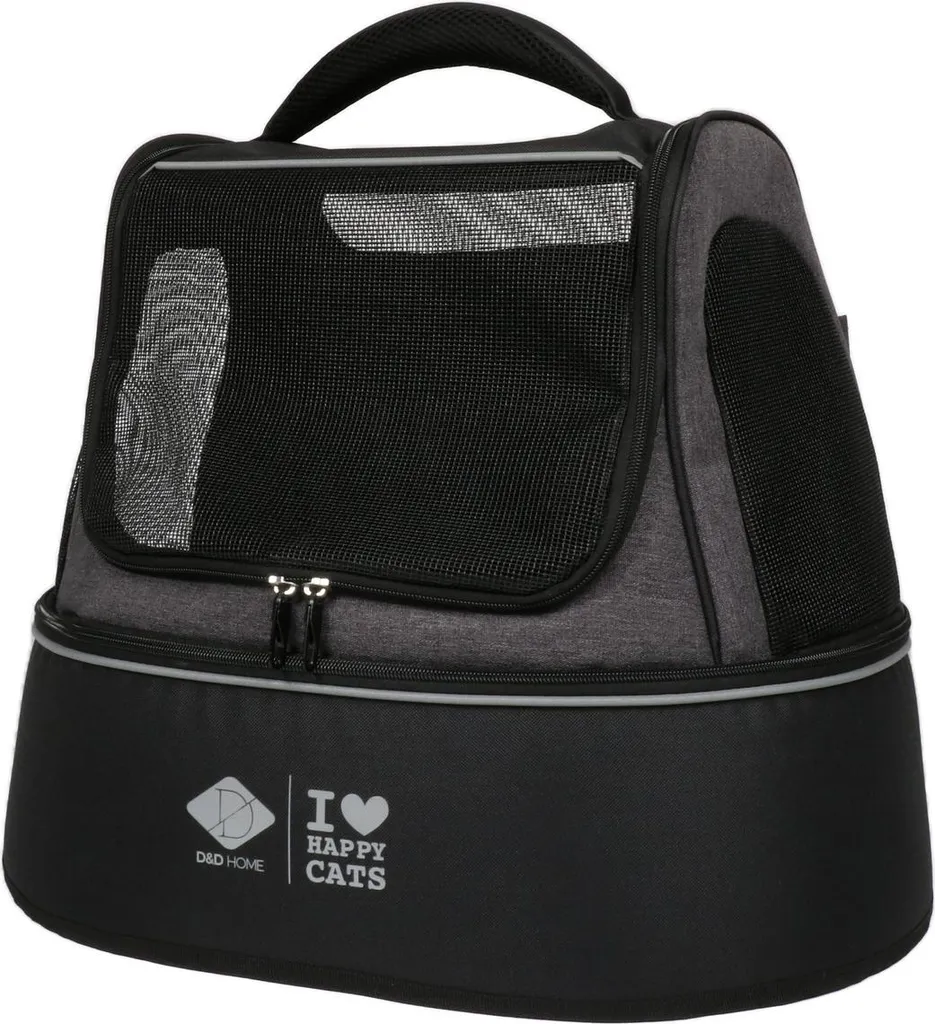 Sac de transport souple pour chat noir Phoebe D&D I Love Happy Cats