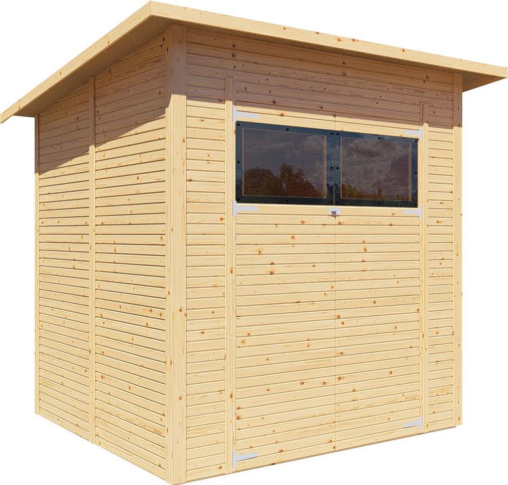 Bertilo Gartenhaus Pent Modern 3 - 18 mm naturbelassen