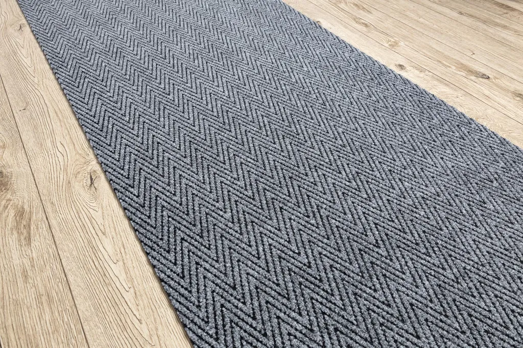 Tapis de sol zigzag gris 100x520 cm : solution anti-glissade