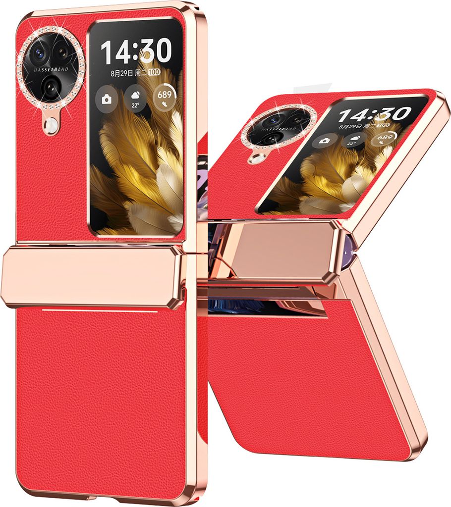 Handyhülle für Oppo Find N3 Flip, Scharnierschutz, Luxus Produktbild 