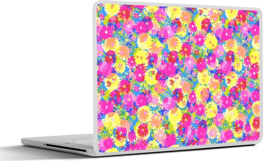 MuchoWow Laptop Aufkleber Sticker Cover Blüte - Sommer - Regenbogen - Design 30x22 cm - Laptop-Sticker