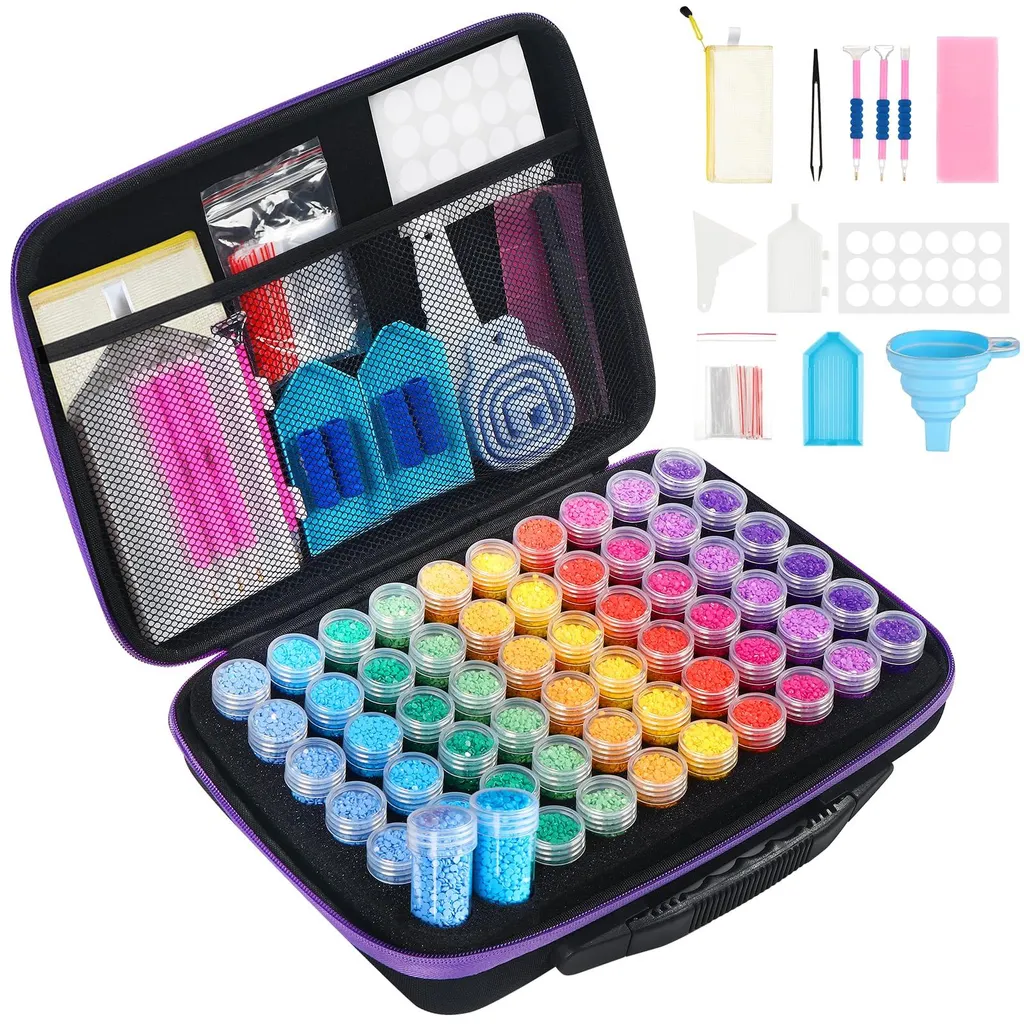 Boîte rangement peinture diamant 60 pots : finissez-en avec le désordre