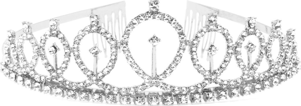 Oblique Unique Krone mit Diamanten Glitzer Steinen Diadem Produktbild 