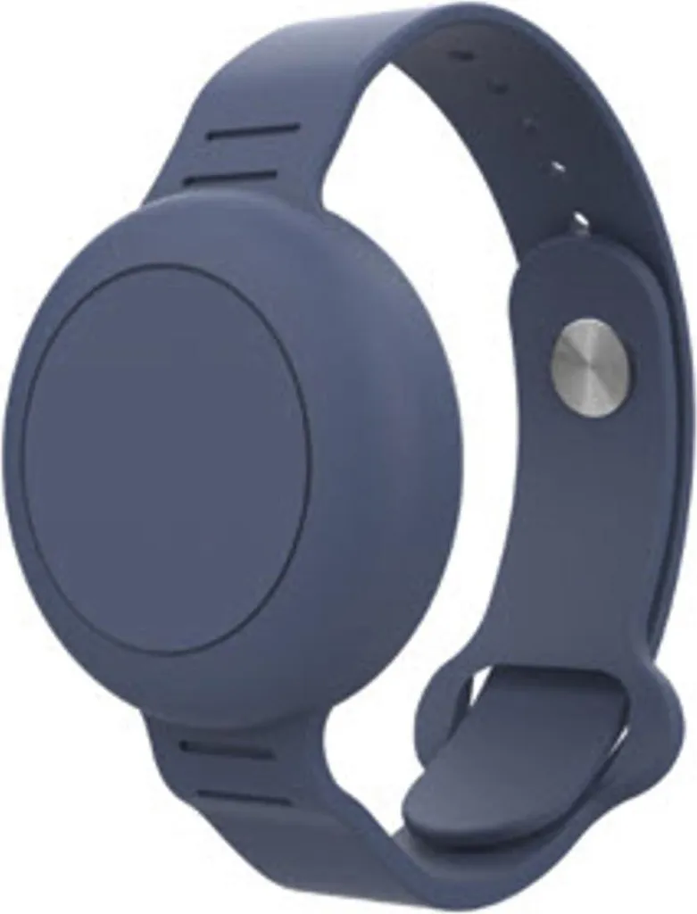 Bracelet de Protection AirTag Apple Violet en Silicone pour Enfant et Senior