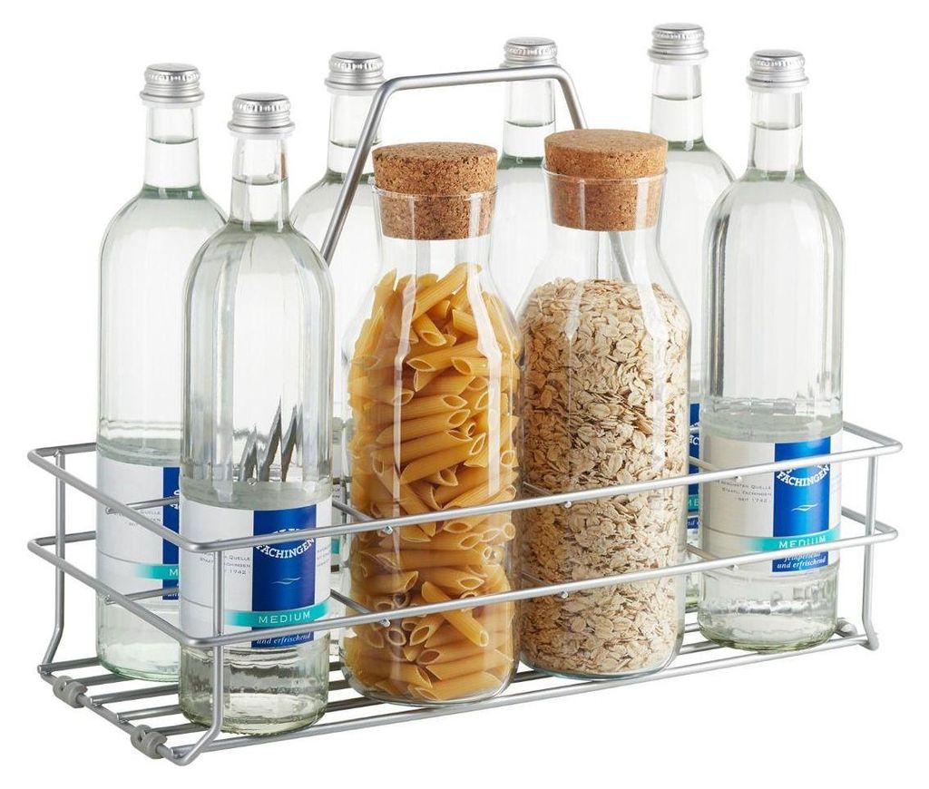 Flaschentragekorb mit Bodengleitern für 8 Flaschen Produktbild 