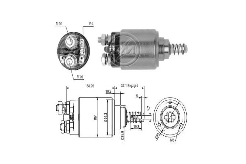 Relais de Démarreur Magnétique ZM743 ERA pour IVECO MK Haute Qualité