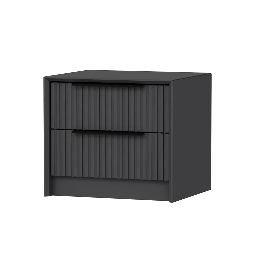 Table de nuit compacte anthracite 45x45 cm - Idéale pour petits espaces