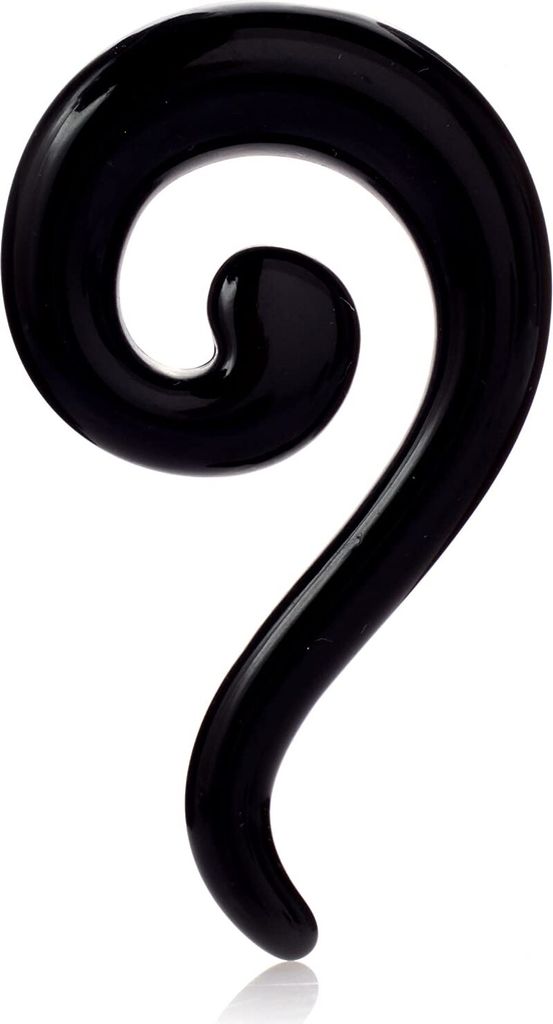 Ohr Dehnung Schnecke Spirale Expander Acryl UV Schwarz - 1818.WH.10mm