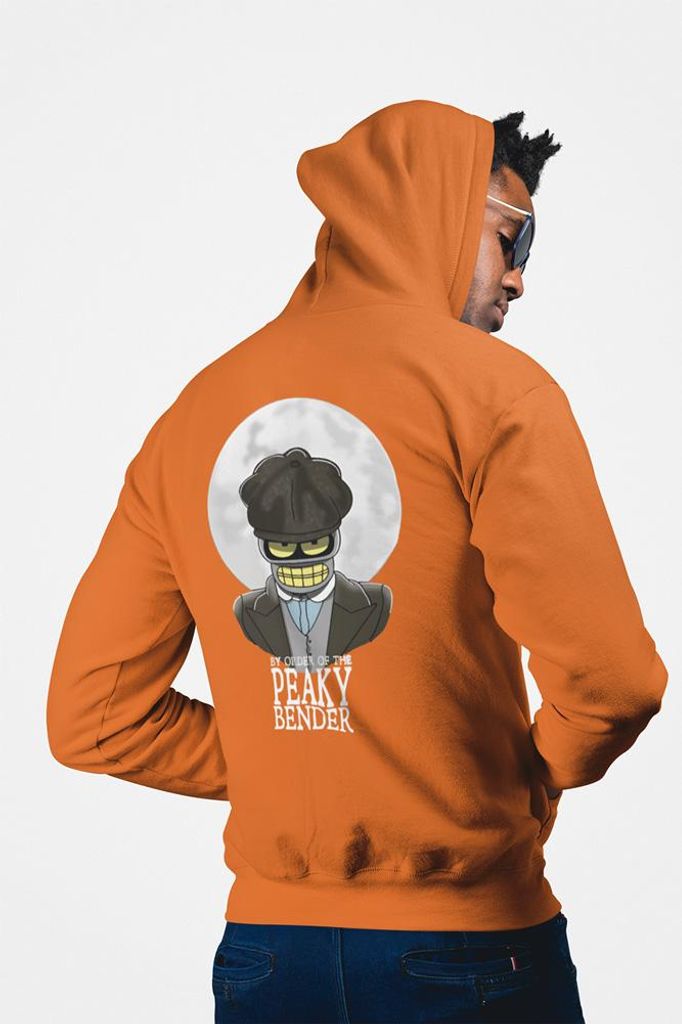 D&B Uni Hoodie ZIPMO00021 Bender Orange-Größe 2XL