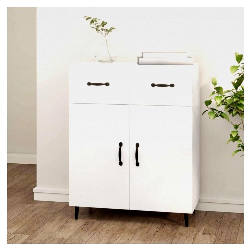 Sideboard in Weiß 69,5 x 34 x 90 cm aus Holz