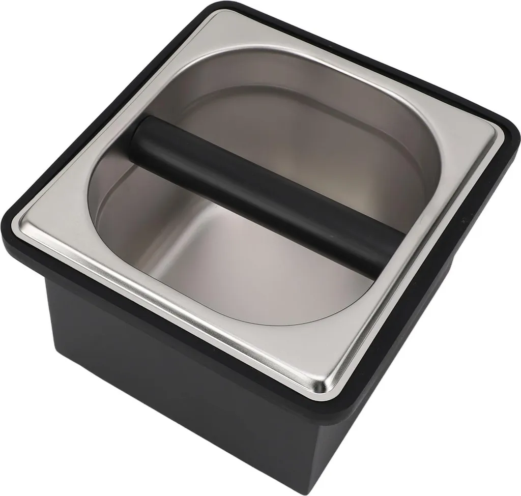 Boîte à marc de café anti-bruit en inox pour vider sans salir