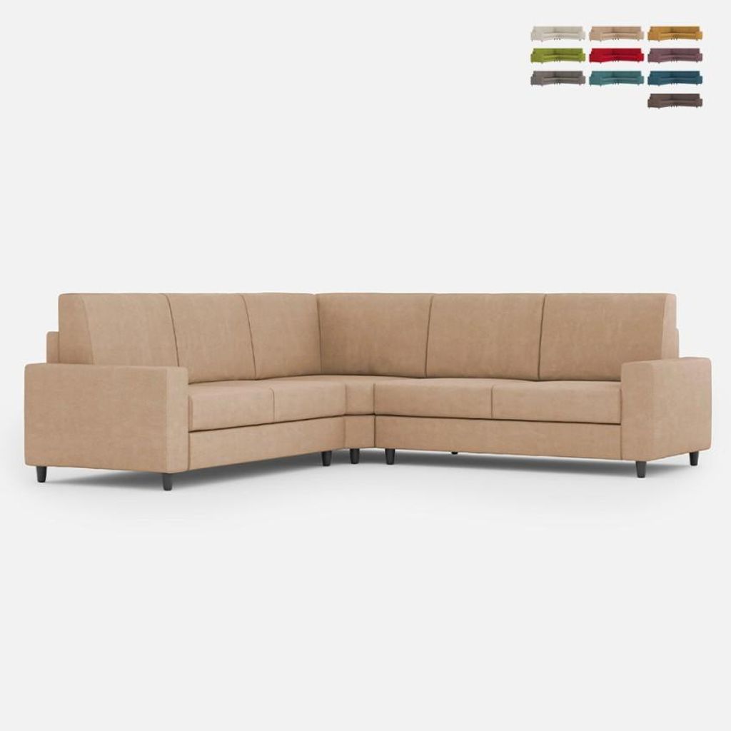 ITYHOME - Gepolstertes Bett mit Bettkasten 160x200 mit Mikrofaserbezug Ocker Adele
