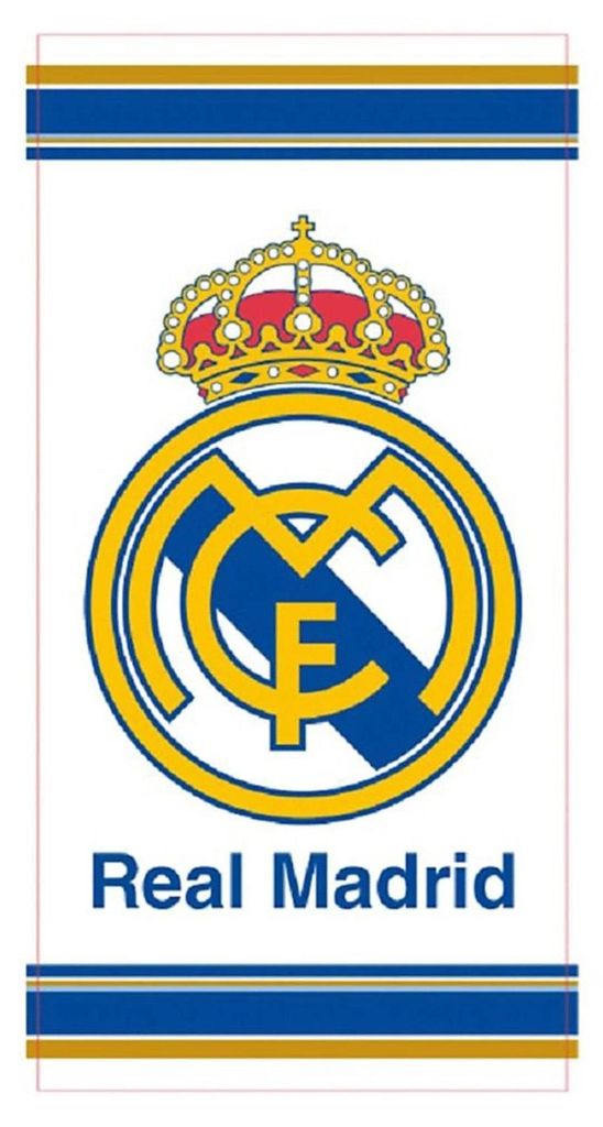 Real Madrid Asciugamano da Spiaggia Bianco – 75 x 150 cm – Immagine del prodotto 