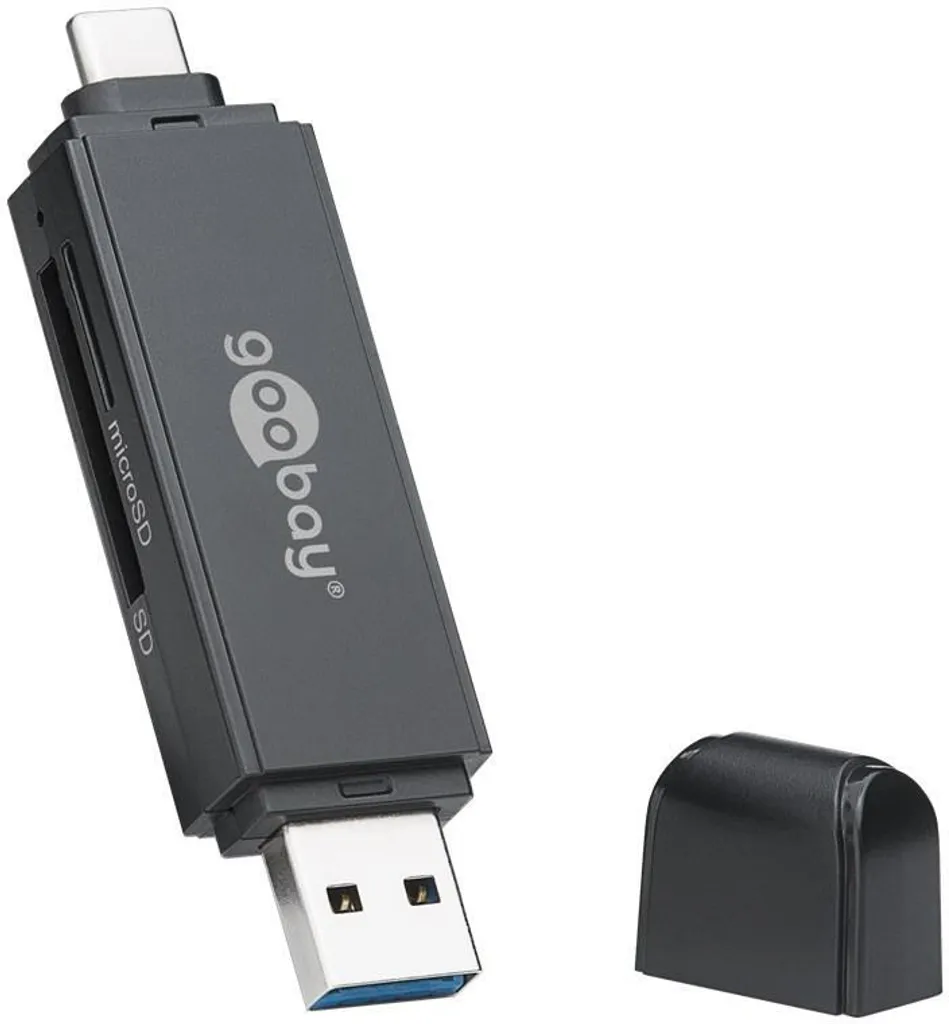 Lecteur SD et Micro SD Rapide USB 3.0 et USB-C Goobay Haute Performance - 3