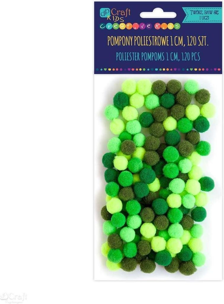 Pompony Poliestrowe 1 Cm Mix Zielony, 120 Szt.2905 Zdjęcie produktu 