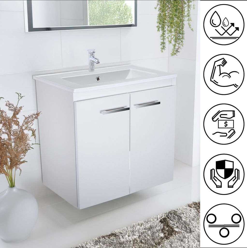 Paplinskimoebel Badunterschrank-Set mit Waschbecken 61,5 x Produktbild 4