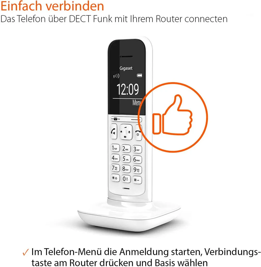 Gigaset CL390HX Lucent White - Combiné Supplémentaire DECT Design - 19