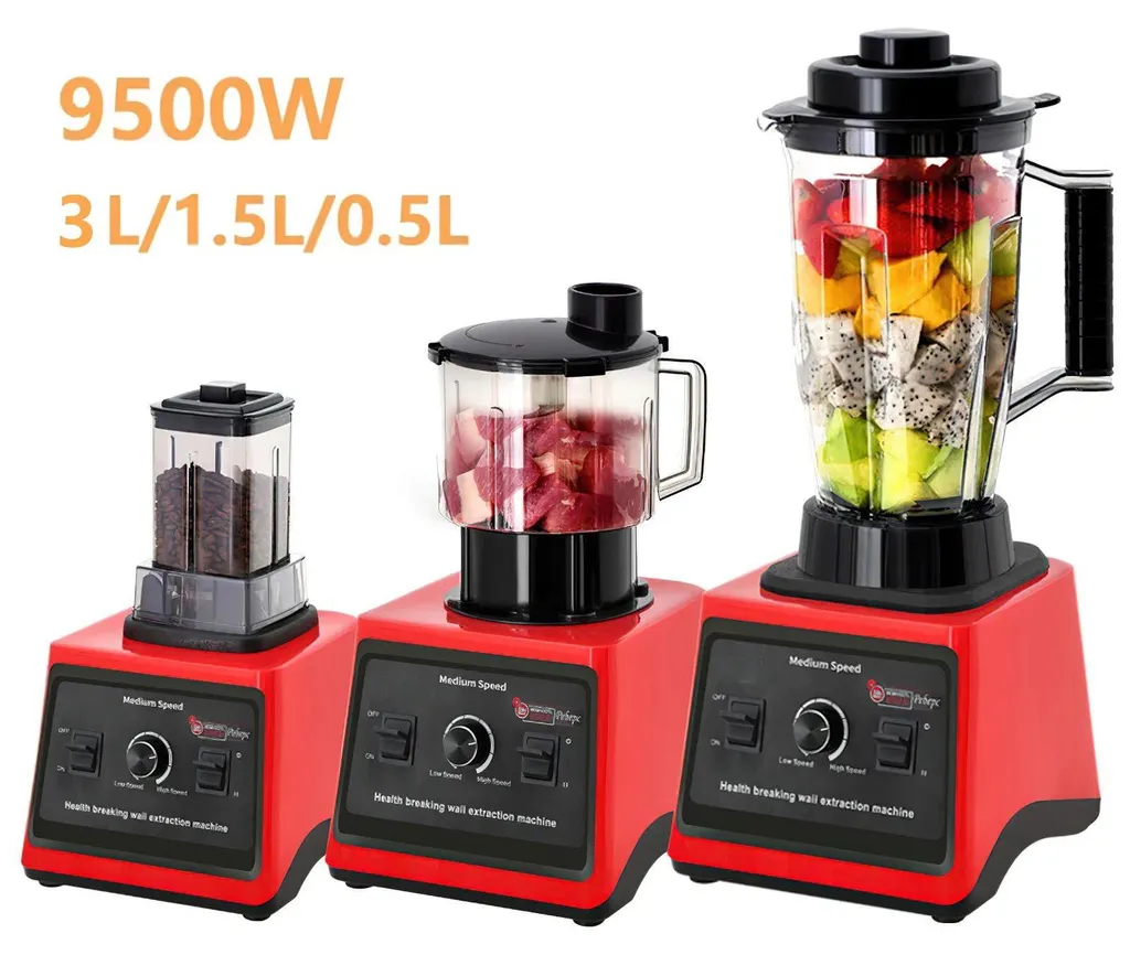 Mixeur multifonction moteur 1500W prise EU, lames acier haute précision