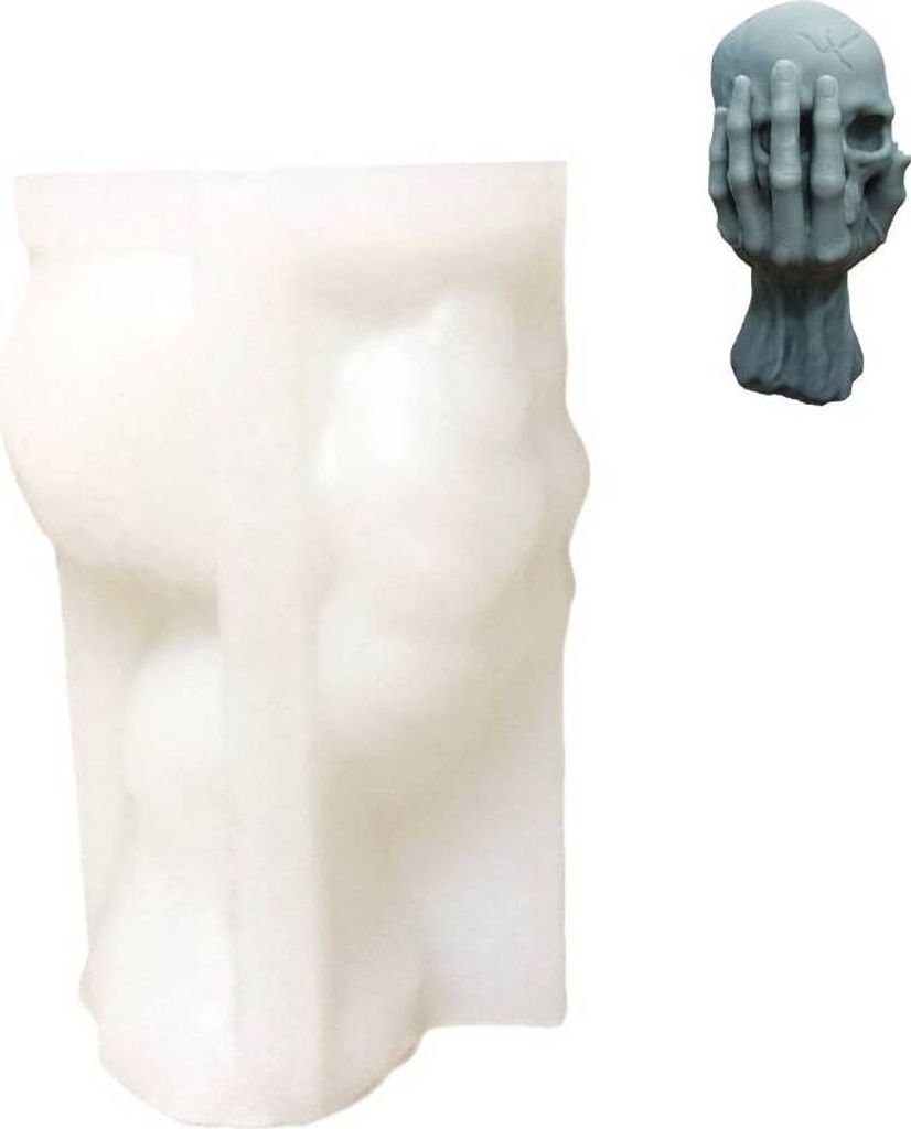 Halloween Schädel Kerzenform DIY Deko Handwerk Produktbild 