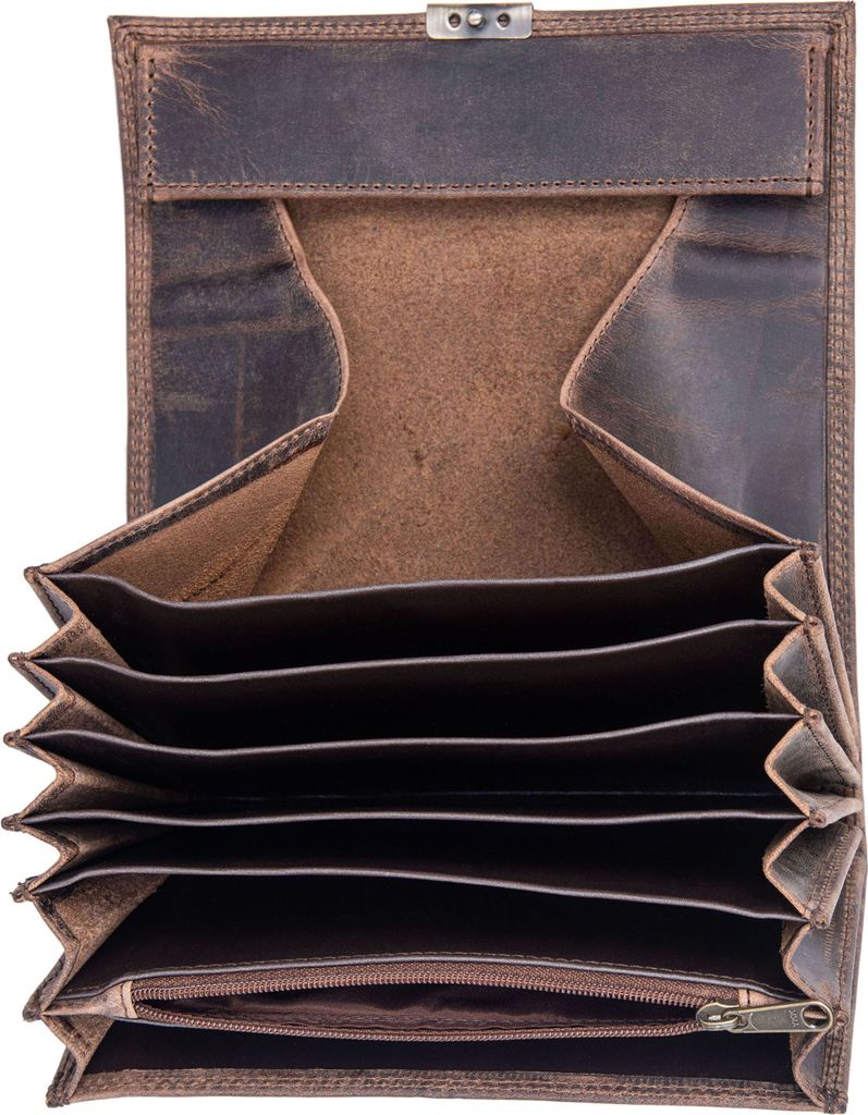 Benthill Kellner Geldbörse Leder - XXL Portemonnaie Mit RFID Schutz