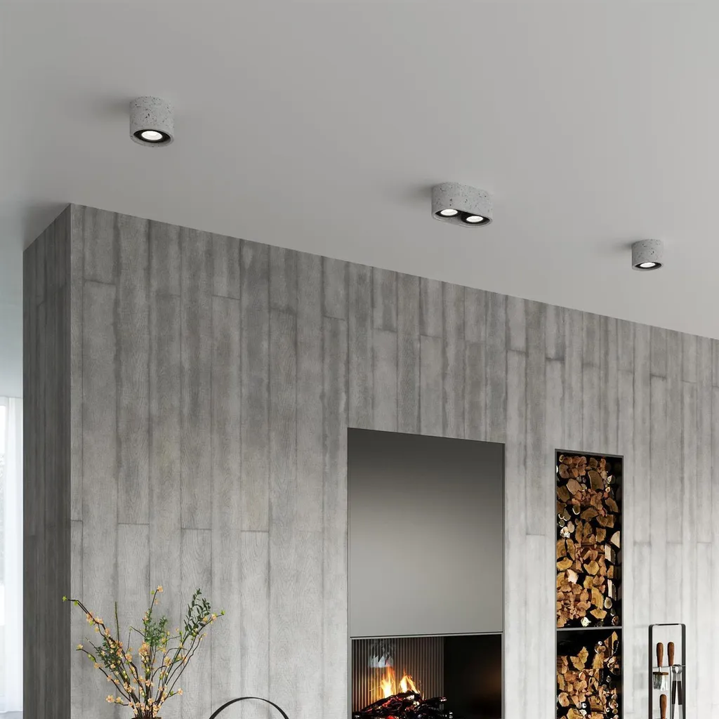 Sollux BASIC 2 Lampada Soffitto Cemento 2xGU10 - Stile Loft Urban - 6