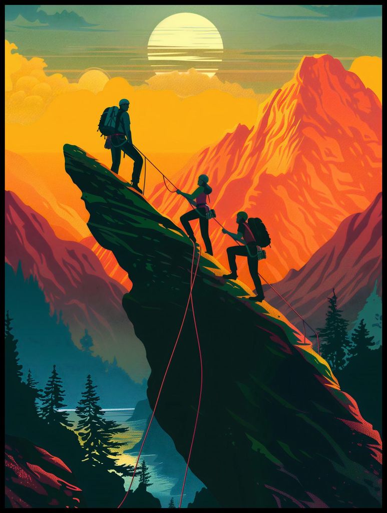 Plakat 75x100cm Am Gipfel