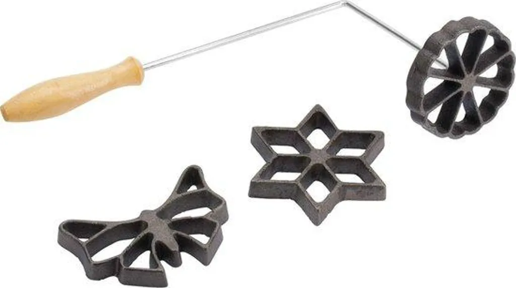 Ustensiles de cuisine 3-Design en argent et bois - Ensemble de 3 pièces