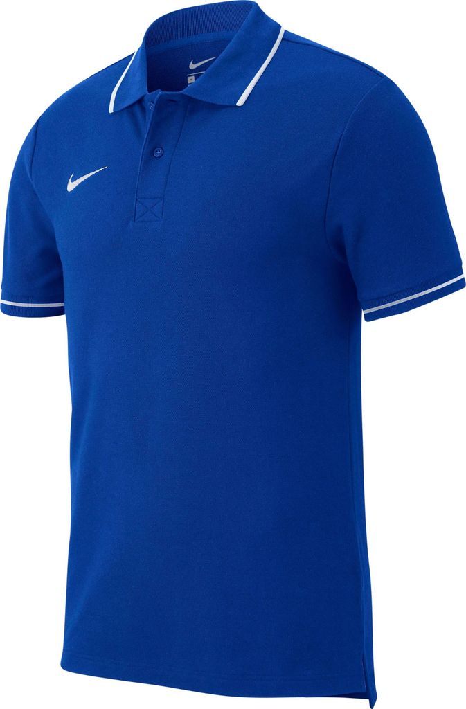 NIKE Polo TM Club19 SS Poloshirt Herren blau / weiß AJ1502-463 S