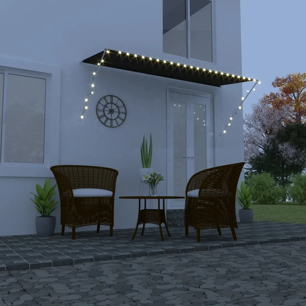 The Living Store Tenda retrattile con LED 350×150 cm antracite