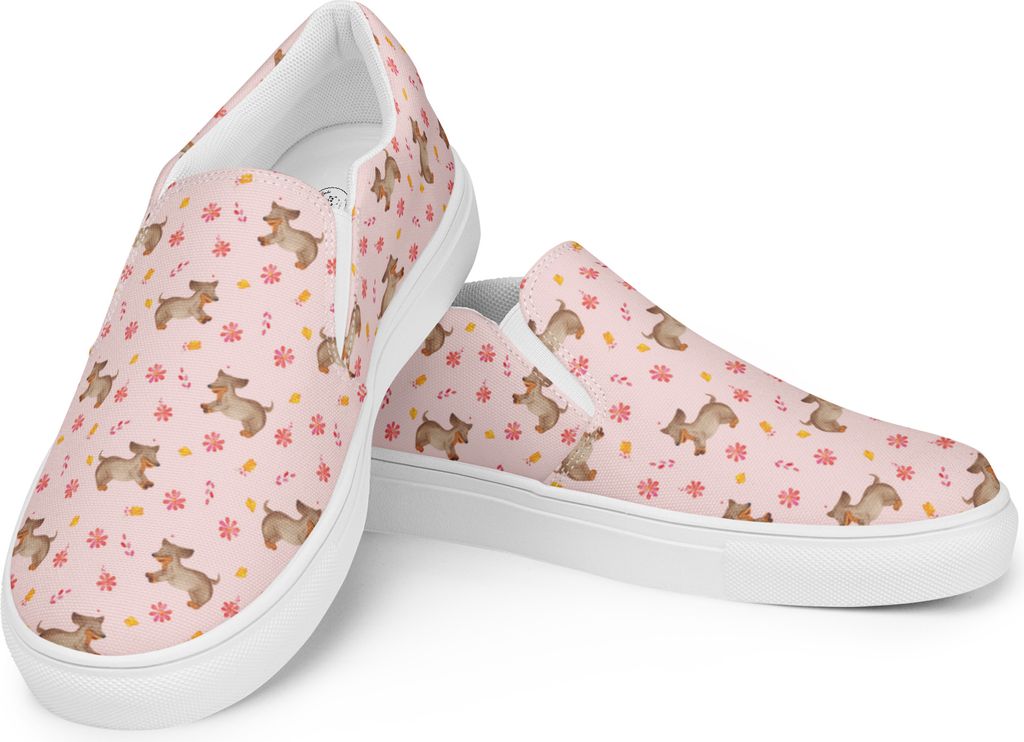 Mr. & Mrs. Panda Loafer Damen Hund Dackel Größe 43 - Rosa - Geschenk, Sprüche, Slipper Für, Mokassins, Hunde, Dachshund, Espadrilles, Herz, Hal...