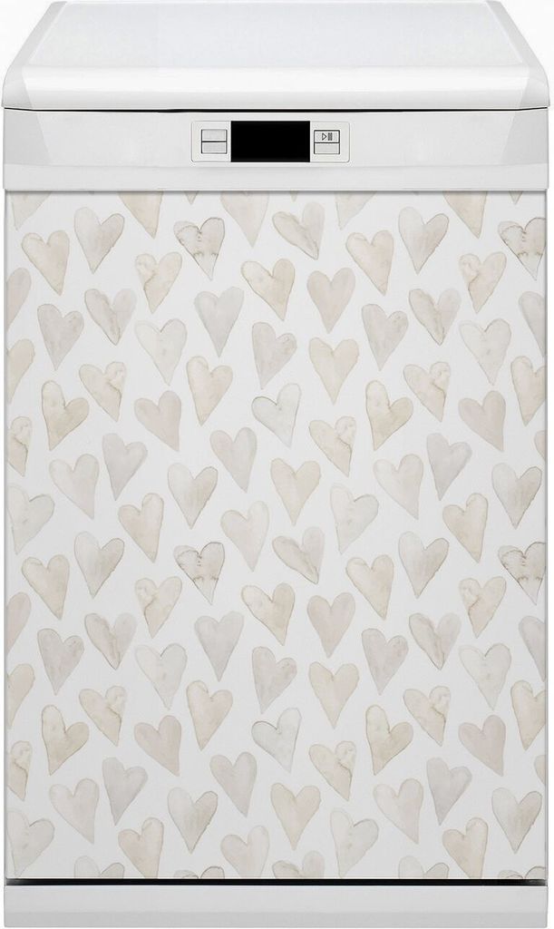 Geschirrspüle Magnet für Spülmaschine Magnetmatte Küche Magnete Dekorative 45x80 cm - Subtile Herzen