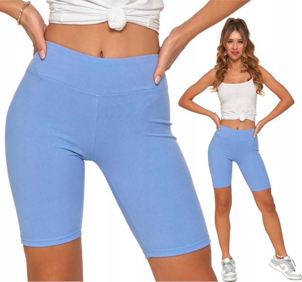 Leggings Radlerhose in Streifen High Waist Modische Produktbild 