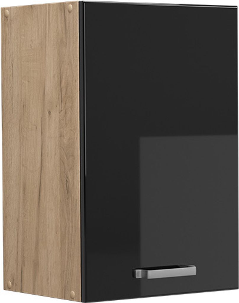 Hängeschrank Vicco R-Line Schwarz Hochglanz 40 cm, Model 41108