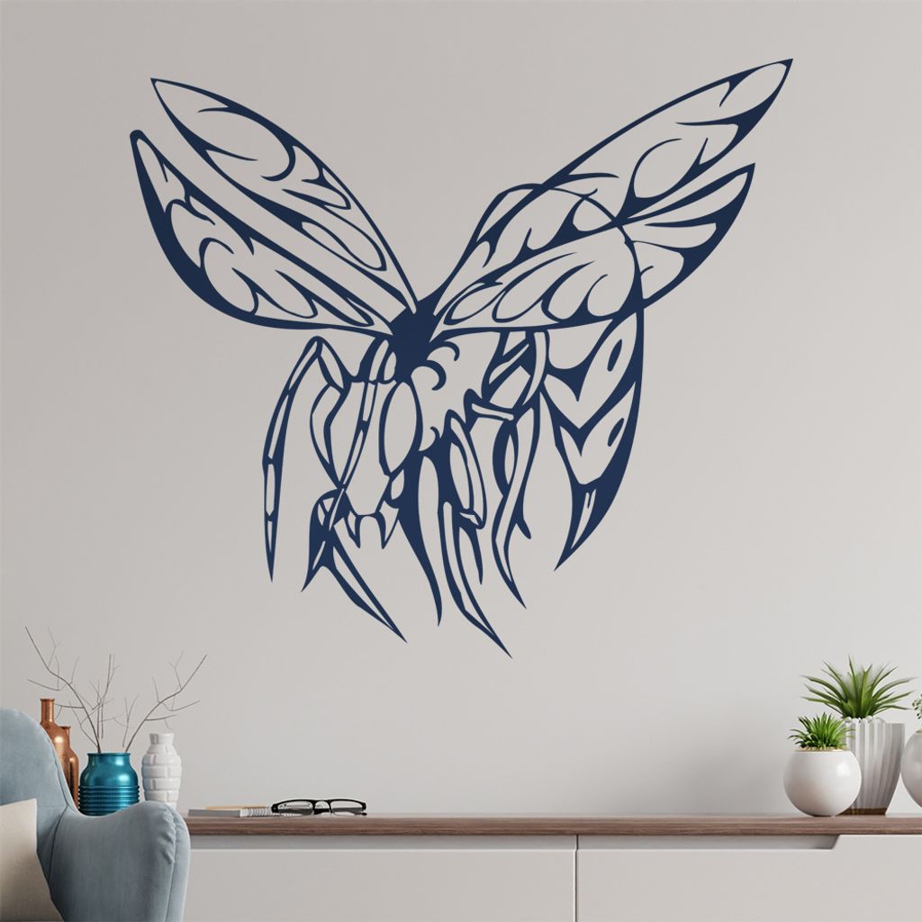 Killer Vespe Wandtattoo in 6 Größen - Wandaufkleber Wall Sticker - Dekoration, Küche, Wohnzimmer, Schlafzimmer, Badezimmer
