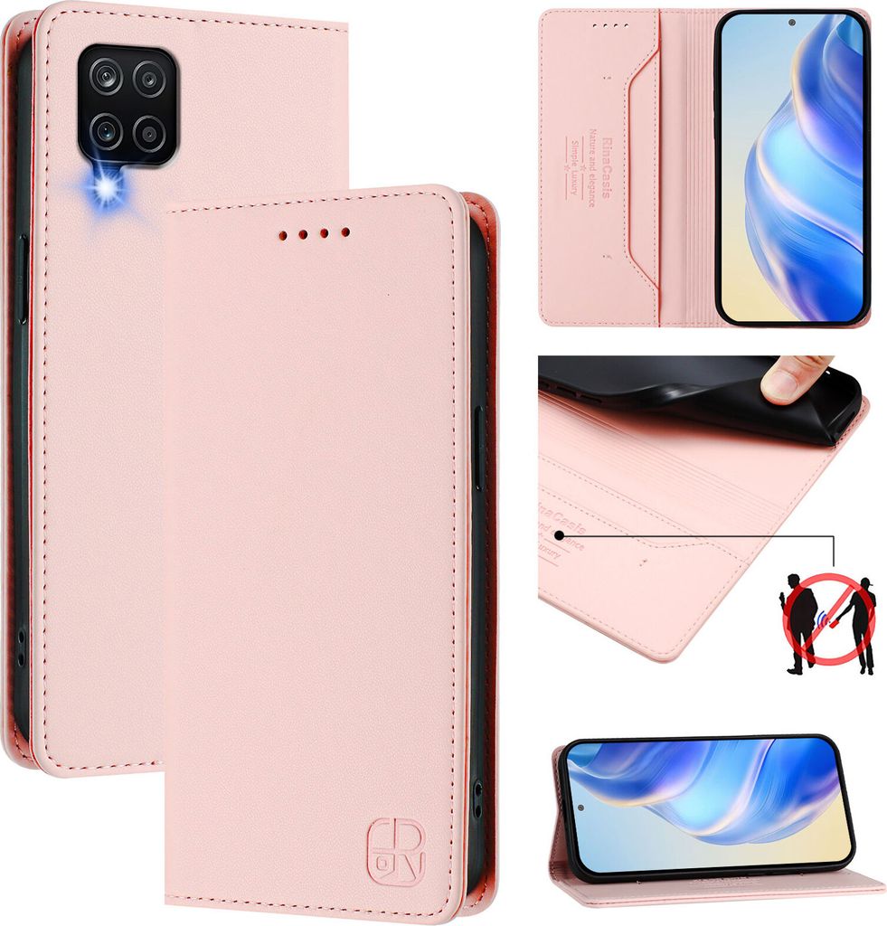 Lederhülle für Samsung Galaxy A12 Hülle Flip Brieftasche Produktbild 