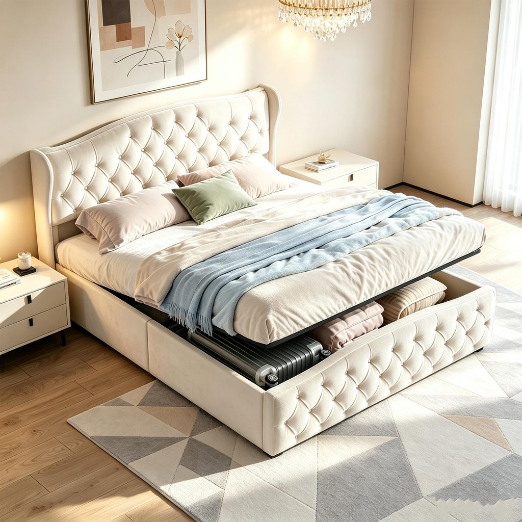 INONEFT Polsterbett 140x200cm, Boxspringbett, Bettgestell Produktbild 