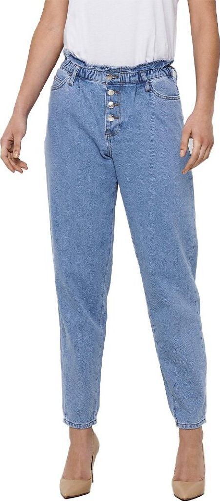 Only Cuba Slouchy Hochtaillierte Jeans Blau XS / 34 Frau Blau XS