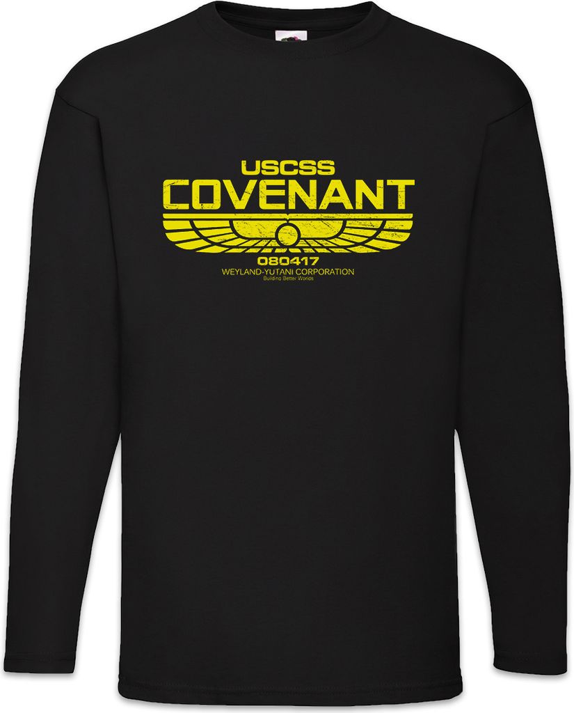 Urban Backwoods USCSS Covenant, Langarm T-Shirt, Farbe: Schwarz, Größe: 5XL