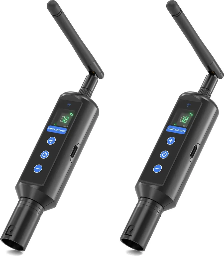 DMX sans fil OLED : fini les câbles sur scène avec ce kit 2pcs prise EU